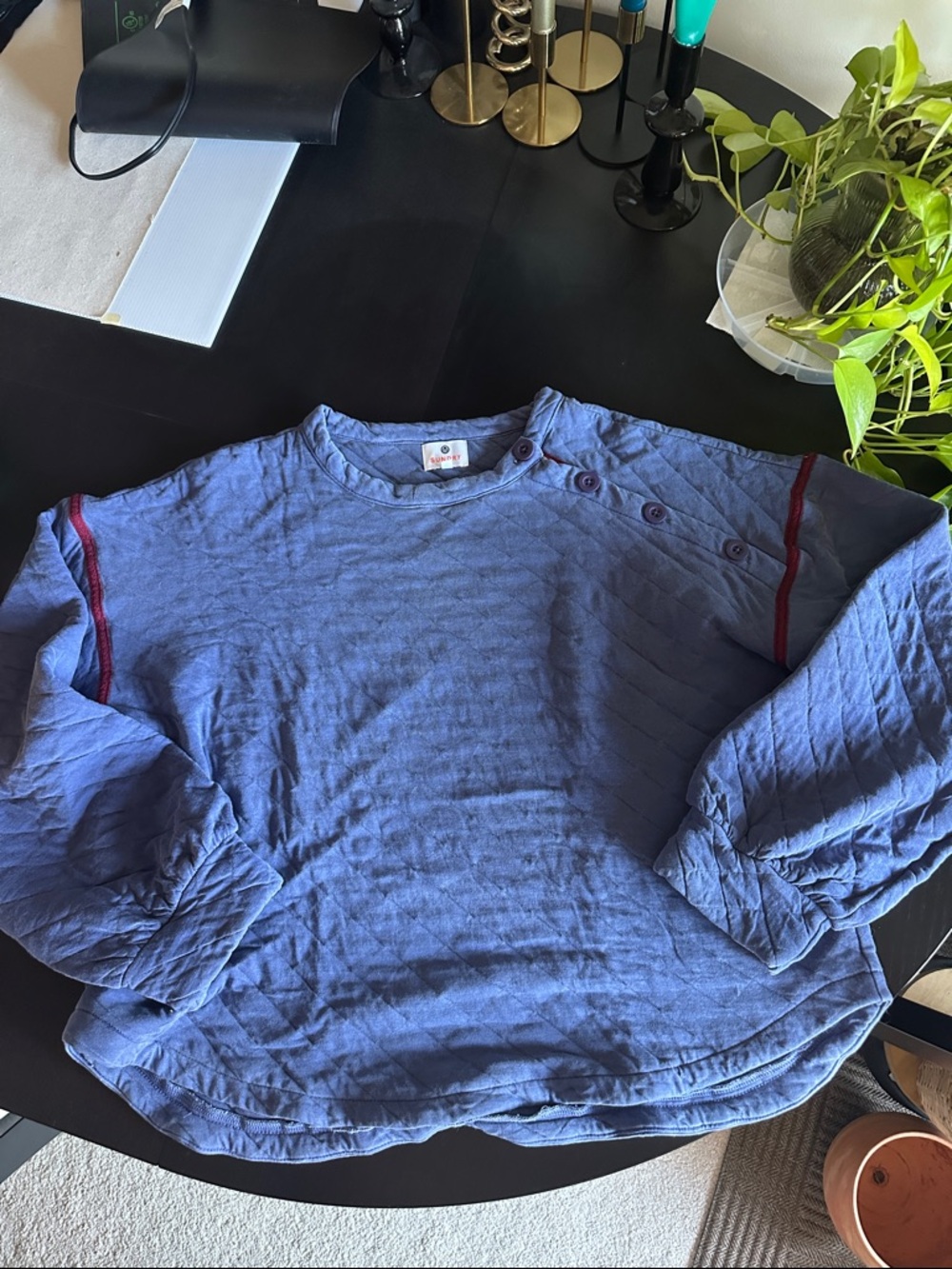 Sundry Quilted Pullover